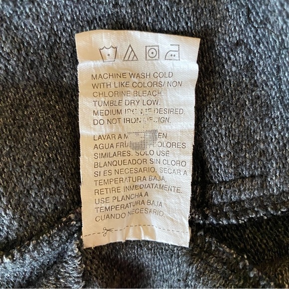 PONY Hooded Vest with Pockets Sleeveless Pullover Heathered Gray Knit Size M - Picture 10 of 10